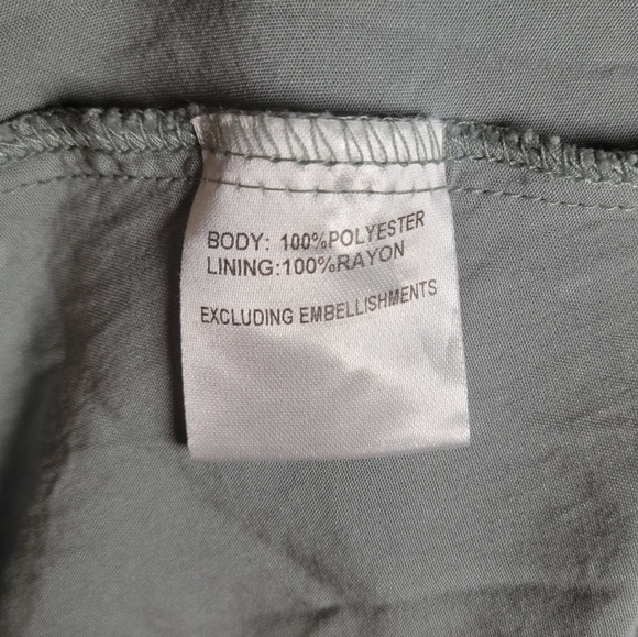 Princess Polly The Sting Mini Dress Sage Green Leopard Print Size 2 - Picture 12 of 12